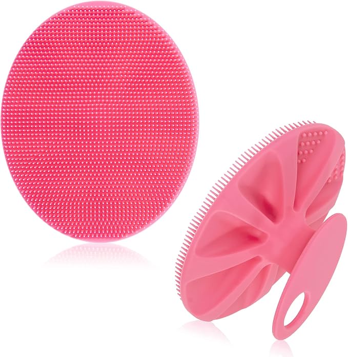 INNERNEED Silicone Body Cleansing Brush Exfoliating Scrubber, Pack of 4 | Gentle Massage, Deep Clean, Hygienic Shower Scrub Brush Soft Bristles for All Skin Types, Easy to Hold