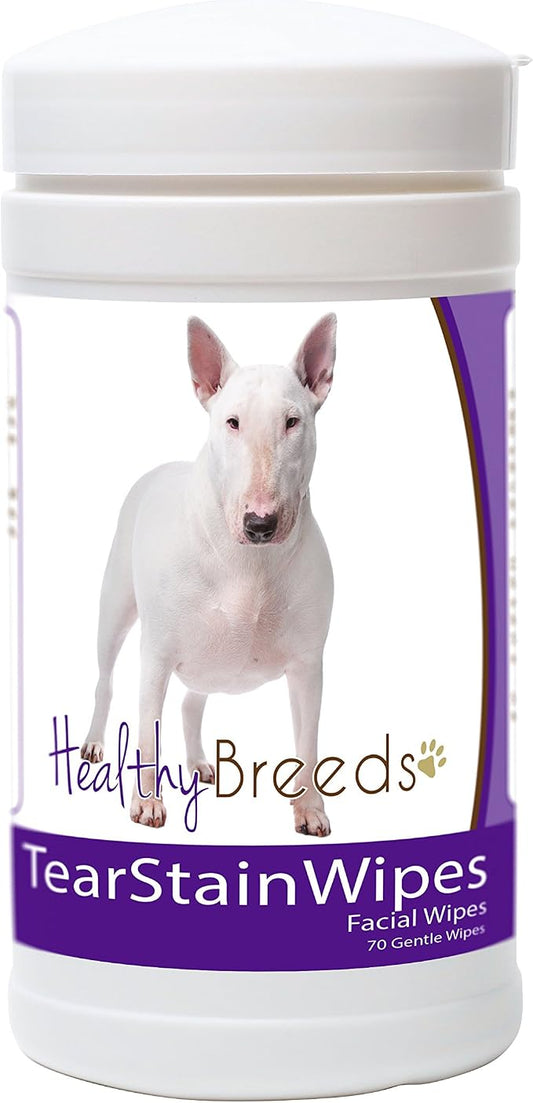 Healthy Breeds Bull Terrier Tear Stain Wipes 70 Count