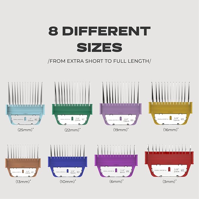 Stainless Steel A5 Wide Guide Comb – Metal Attachment for A5 Wide Blades, Compatible with Wahl KM, Andis, Oster, Heiniger – Smooth & Durable Grooming Guard (22mm - 7/8")