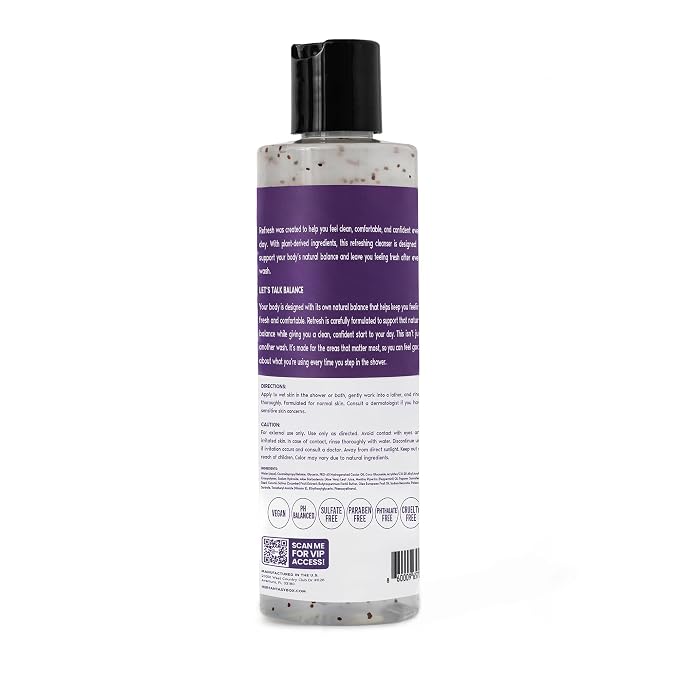 Her Fantasy Box | Refresh pH Balancing Shower Gel - Natural Feminine Hygiene Solution for Gentle Cleansing, Odor Control, and Skin Nourishment - pH-Balanced Formula for All Skin Types (16 oz)