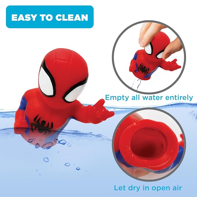 Spidey & His Amazing Friends 10 Piece Finger Puppet Set - Party Favors, Educational, Bath, Floating Pool, Beach Toys, Playtime