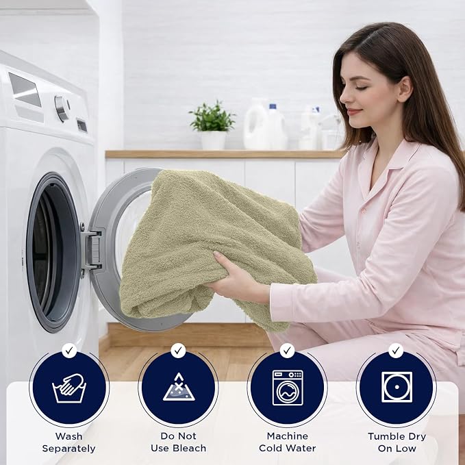 DAN RIVER Pack of 1 Jumbo Bath Sheet 40x80 Inches, Extra Large Bath Towels, Luxury Quick Dry Cotton Oversized Towel for Bathroom - Beige
