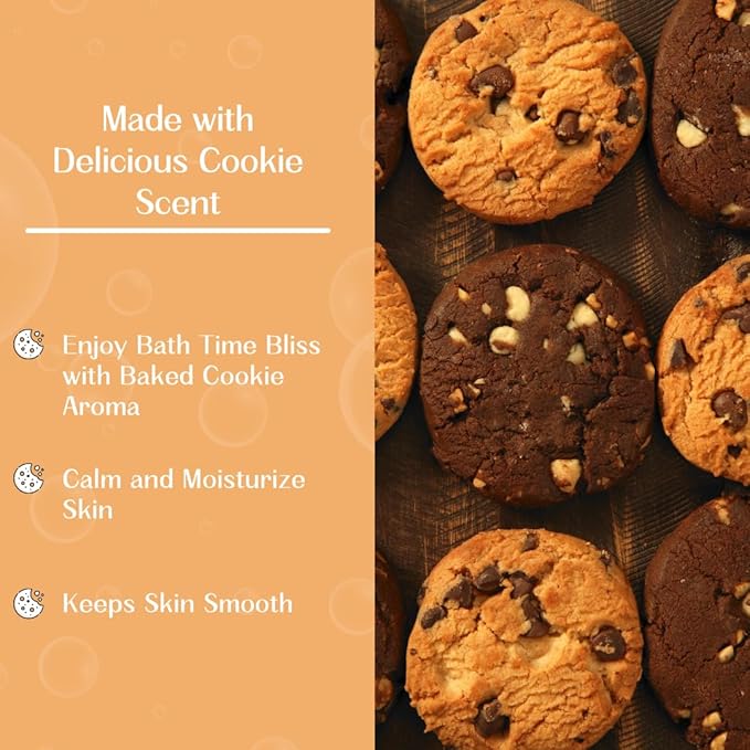 All-Natural Soap-Infused Sponge for Kids and Tweens Body Wash, Gentle on Skin, 20+ Uses (Cookies and Dreams)