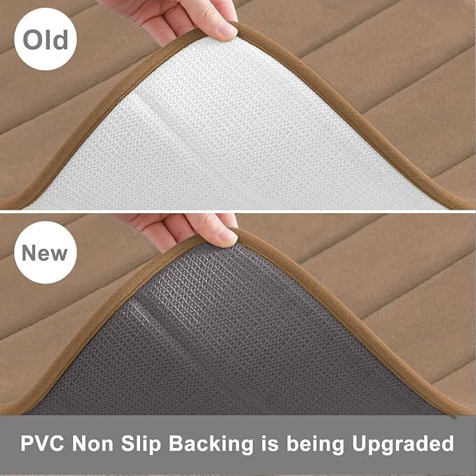 Buganda Memory Foam Bath Mat, 60" x 24", Ultra Soft Bathroom Rugs, Water Absorbent and Machine Washable Bath Rug Runner for Bathroom, Shower, and Tub, Mocha