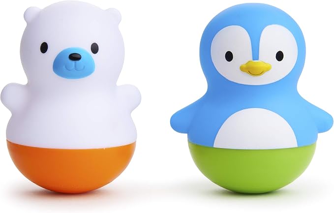 Munchkin® Bath Bobbers Mold Free Baby and Toddler Bath Toy, 6+ Months, Polar Bear/Penguin