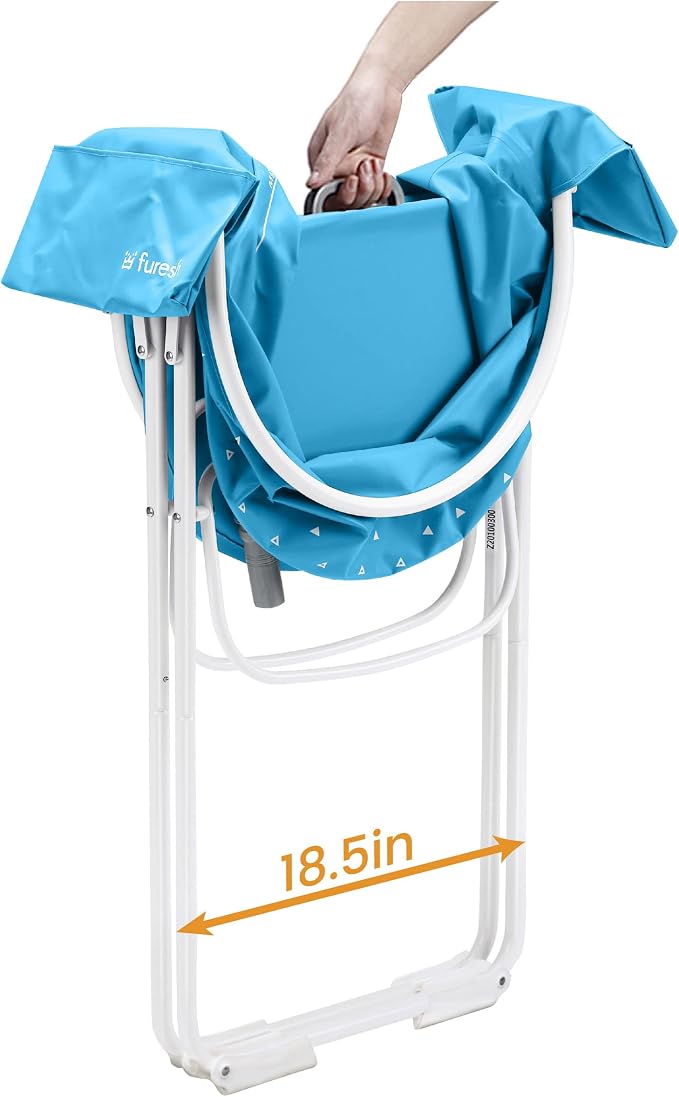 Furesh Portable Foldable Dog Bathtub for Small & Medium Dogs (Blue) | Lightweight aluminum frame with elevated design for comfortable bathing and easy storage.