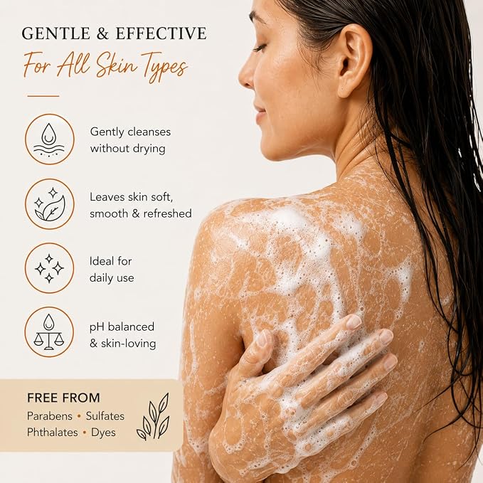 Ginger Lily Farms Botanicals Nourishing Body Wash, Coco Mango, 100% Vegan & Cruelty-Free, Coconut Mango Scent, 16.9 Fl Oz (Pack fo 6)