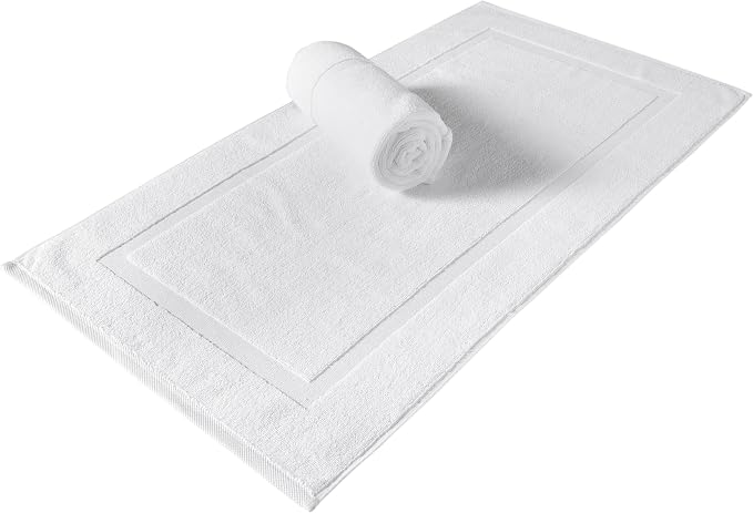 SALBAKOS 2-Piece Towel Bath Mat 20x34 in | 100% Turkish Cotton, Made in Turkey