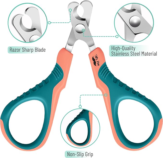 Mr. Pen- Cat Nail Clipper, Stainless Steel | Professional Sharp Cat Claw Trimmer for Small and Medium Cats, Pet Nail Clipper with Sturdy Non Slip Handle