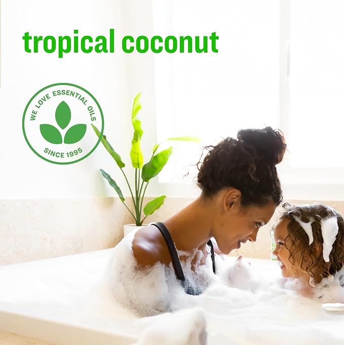 Everyone 3-in-1 Kids Soap, Body Wash, Bubble Bath, Shampoo, 32 Ounce (Pack of 6) Tropical Coconut, made with Essential Oils for Toddlers, tweens and teens