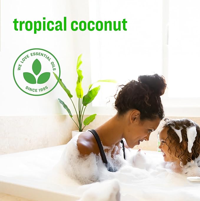 Everyone 3-in-1 Kids Soap, Body Wash, Bubble Bath, Shampoo, 32 Ounce (Pack of 6) Tropical Coconut, made with Essential Oils for Toddlers, tweens and teens
