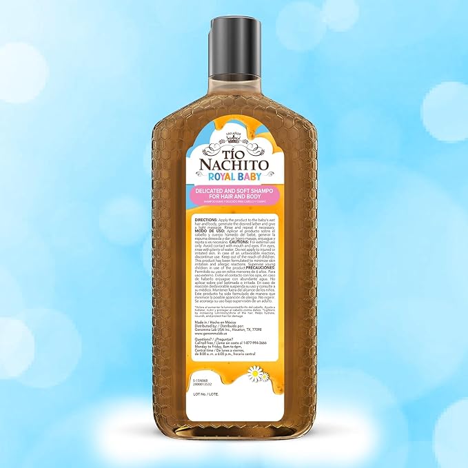 Tio Nacho TIO Nachito Hypoallergenic Baby Shampoo with Royal Jelly & Chamomile - Gentle, Tear-Free Body Wash, 13.5 fl oz (Pack of 3) | Chamomile and Royal Jelly, Gentle Tear-Free Formula, Hypoallergenic, Baby Wash and Shampoo for Sensitive Skin