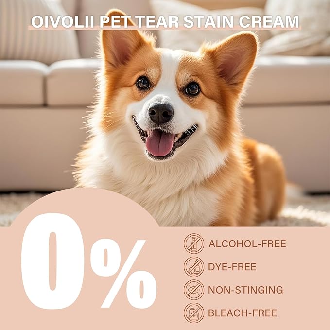 Tear Stain Remover Balm for Dogs & Cats Natural, Safe Gentle & Effective Cleans Dog Tear Stains Great for Long Hair Dog,White Dogs