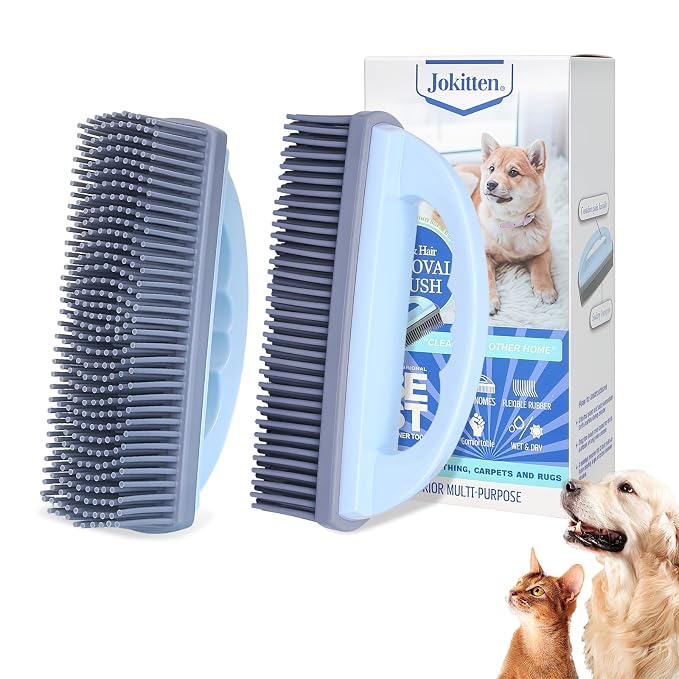 HOP Blue Rubber Pet Hair Removal Brush Lint&Debris Remover Brush | Rubber Bristles,Lint&Debris Remover,Pet Hair Removal Brush