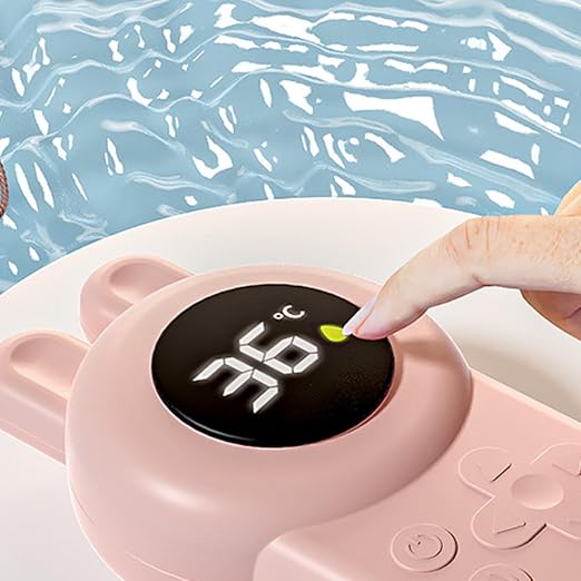 2025 Baby Bath Thermometer - Floating Bath Tub Water Temperature Thermometer with Safety Sensor Fast-Reading BPA-Free - Perfect for Infants Girls Boys Toddlers Newborns (Pink Bunny)