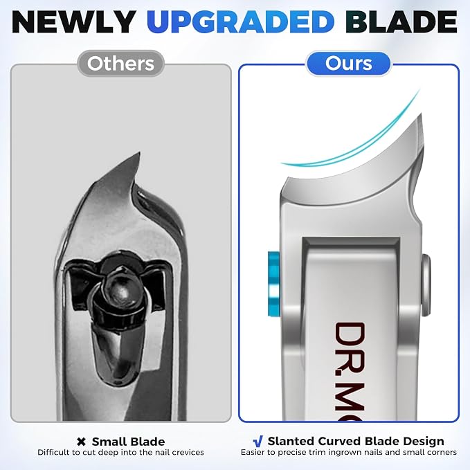 Toenail Clippers for Thick Toenails for Seniors, 2026 New Heavy Duty Nail Clippers for Men Thick Ingrown Nails with Wide Jaw Opening, Upgrade Slanted Curved Large Fingernail Ingrown Toenail Clippers