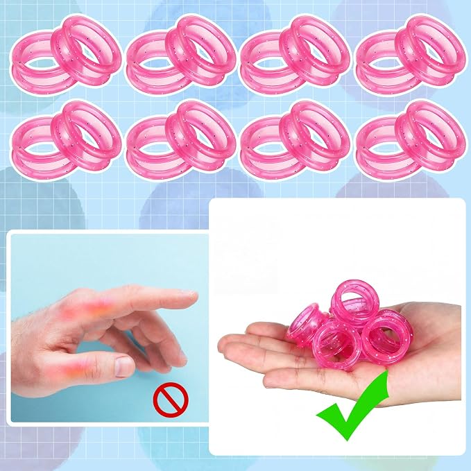 24 Pcs Silicone Scissors Finger Rings Soft Dog Grooming Scissors Accessories Pet Grooming Shear Finger Ring Thumb Inserts Grips for Dog Hair Cutting (Pink)