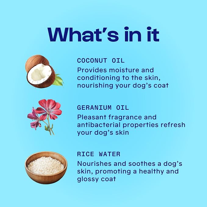 Shampoo & Conditioner for Puppies & Dogs – Itchy Skin & Allergy Relief – 4-in-1 Moisturizing, Deodorizing & Detangling Dog Shampoo w/Aloe & Coconut Oil – Sulfate & Paraben-Free