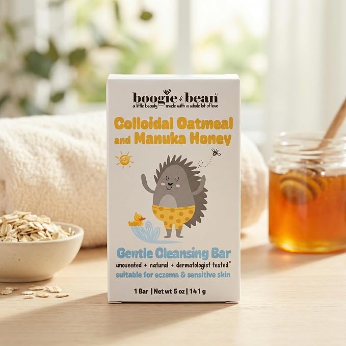 Eczema Bar Soap for Adults and Baby; Baby Eczema Body Wash for Kids and Toddlers; Colloidal Oatmeal Sensitive Skin Manuka Honey Soap Relief