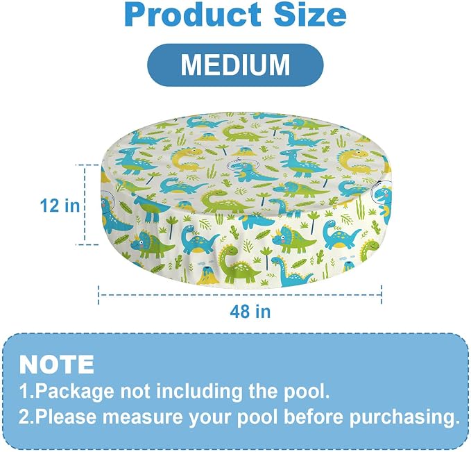 Foldable Dog Pool Cover – Waterproof Round Pet Dog Kiddie Bath Tub Lid Cover, Fit for 32/48/63 Inch Pools, Outdoor Portable Puppy Pool Accessories