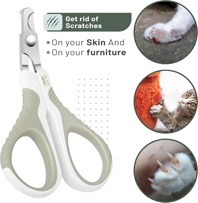Mr. Pen- Cat Nail Clipper, Stainless Steel | Professional Sharp Cat Claw Trimmer for Small and Medium Cats, Pet Nail Clipper with Sturdy Non Slip Handle