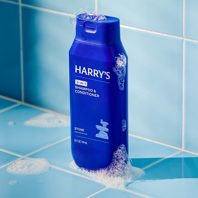 Harry's Men's 2 in 1 Shampoo and Conditioner for All Hair Types - Stone Scent - (3 Pack) 14 fl oz - No Parabens or Sulfates
