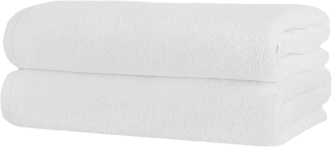 Nine West - 100% Cotton 2 Pack Bath Towel Set, Premium Quality Highly Absorbent & Comfy Bath Towels for Spa & Hotel | 28"x54" (White)