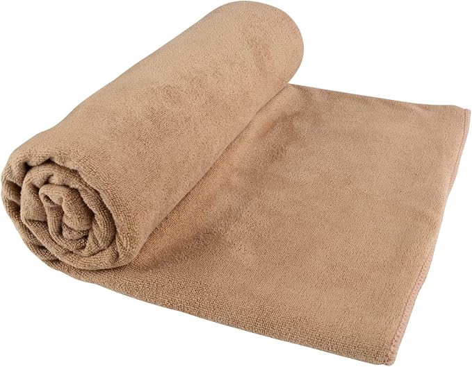 Oversized Microfiber Bath Towel (Bath Sheet), 1 Pack (32 x 71 Inch), Extra Large Super Absorbent, Quick Fast Dry, Soft Eco-Friendly Towel for Body, Bathroom, Travel (1PCS Camel)