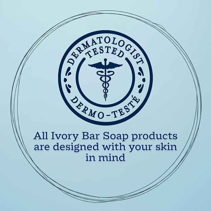Ivory Gentle Bar Soap, Designed for Whole Family, 99.44% Pure Formula, Plant-Based Cleanser, Made Without Heavy Perfumes, Parabens & Phthalates, For All Skin Types, Original Scent, 3.17 oz (3 Count)