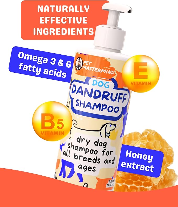 Dog Dandruff Shampoo for Removing Dandruff and Maintaining Healthy Skin – Waterless No Rinse Formula- Moisturizing, Natural, Foam, No Scent, Hydrating Dry Dog Shampoo