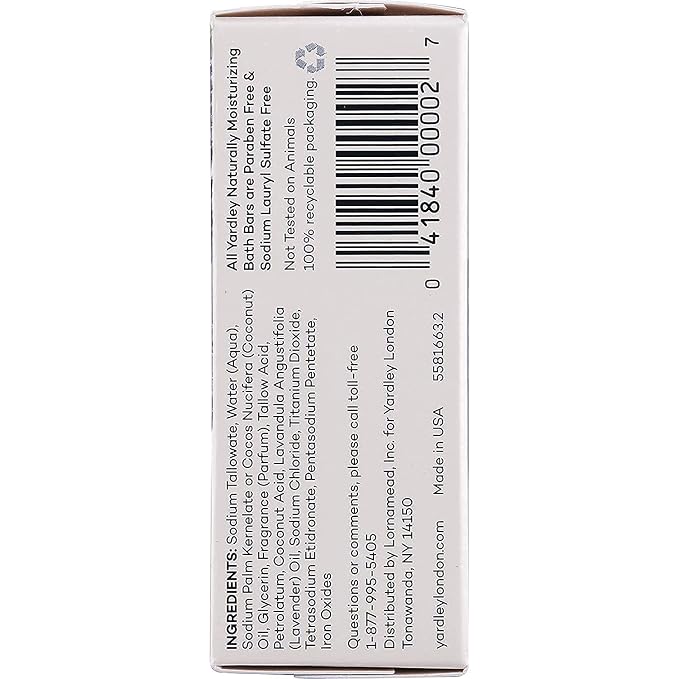 Yardley London English Lavender 4 Bar 4.25 oz (Packaging may vary)