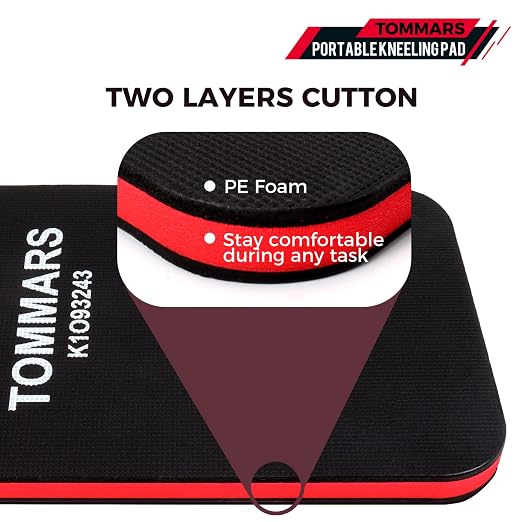 TOMMARS 0.9-Inch Thick Kneeling Pad, 15.55 x 9.25 InchesTOMMARS 0.9-Inch Thick Kneeling Pad, 15.55 x 9.25 Inches