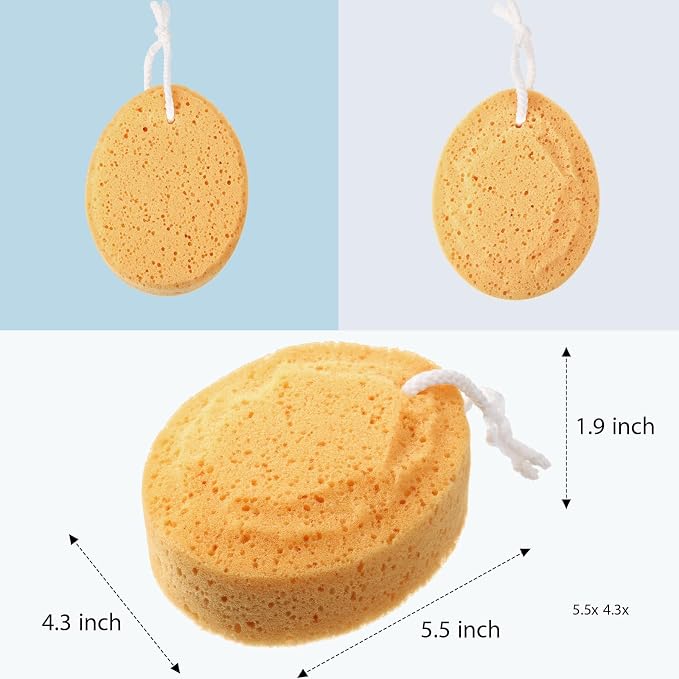 Boao 6 Pcs 5.5 Inch Foam Body Sponge for Bathing Soft and Deep Exfoliation Shower Sponge Body Scrubber for Adults Women Men Teenager Shower Cleaning Supplies