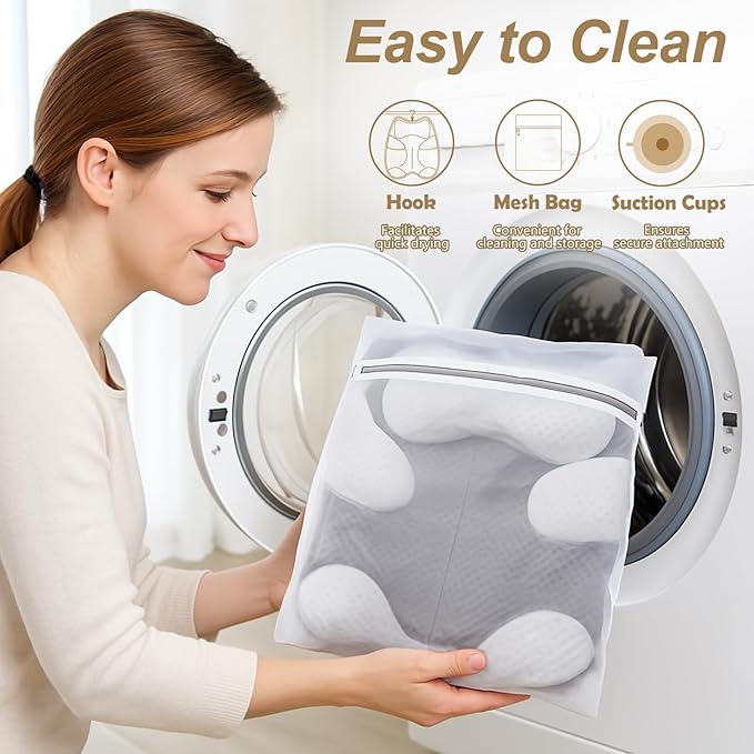 Bath Pillow for Tub Ergonomic Cat Shape Design Bath Pillow for Head and Neck Support SPA Gift Bathtub Pillow 4D Air-Mesh with 7 Suction Cups Washable Gray