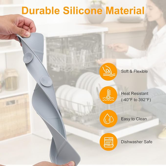 EEEKit 21 Inch Silicone Sink Splash Guard, Kitchen Sink Protector with Suction Cup, Water Splash Guard for Bathroom Sinks, Washbasin, Bathtub, Island