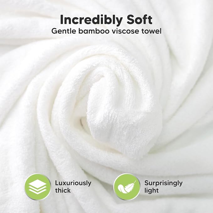 KeaBabies Hooded Baby Towel for Newborn, Baby Bath Towels(Beach Day, 35x35) | Viscose Derived from Bamboo, Large Baby Towels with Hood, Boys, Girls, Toddler, Soft Absorbent Baby Bath Essentials