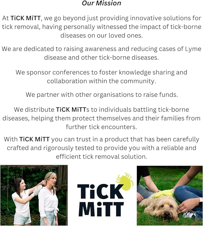 TiCK MiTT Pink Tick Removal Glove for Pets & People: Gently Remove Ticks with Ease - Chemical-Free, Durable, Portable Tick Management Tool for Outdoor Adventures & Everyday Use