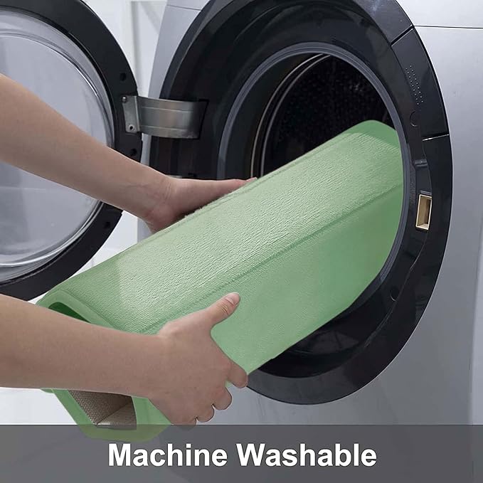 Buganda Memory Foam Bath Mat, 30" x 20", Ultra Soft Bathroom Rugs, Water Absorbent and Machine Washable Bath Rug for Bathroom, Shower, and Tub, Sage Green