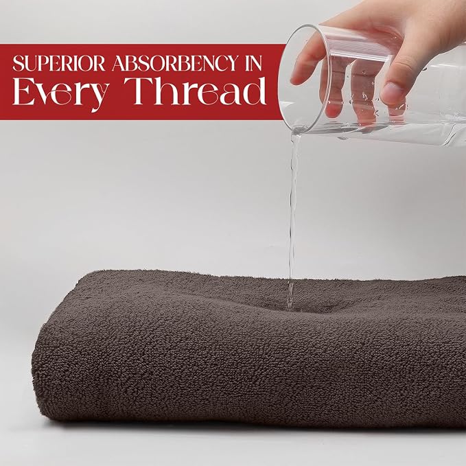 RIVERSIDE Pack of 1 Jumbo Bath Sheet 40 x 80 Inches - Extra Large Bath Towel, Super Soft & Highly Absorbent, 100% Cotton Quick Dry, Perfect to Wrap Yourself in - Brown