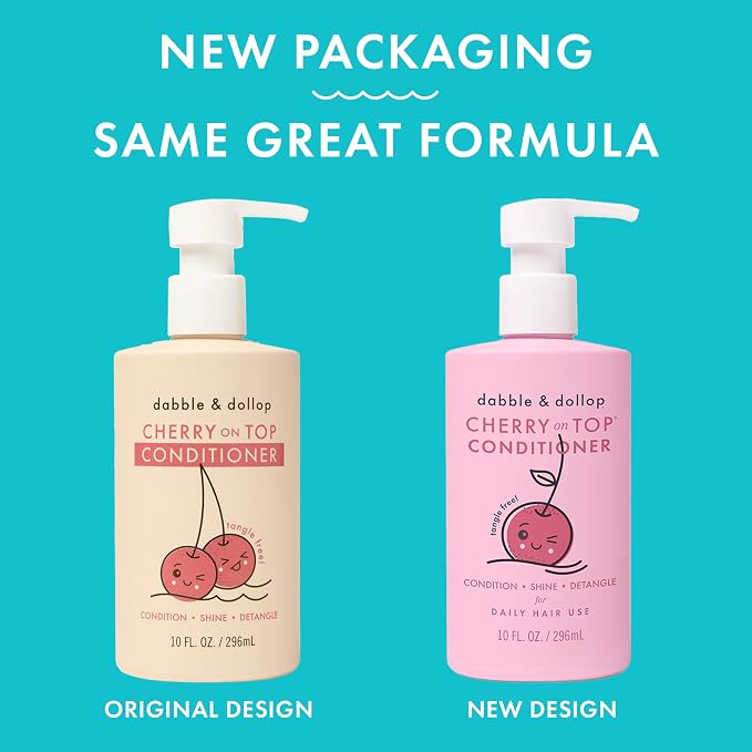 Dabble & Dollop Berry Kids Bath & Hair Care Set – Tear-Free 3-in-1 Body Wash, Shampoo & Bubble Bath + Conditioner, Paraben & Sulfate Free, Vegan, Gluten-Free, Strawberry, Vanilla & Cherry (Pack of 3)