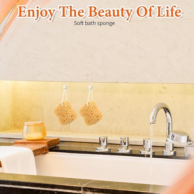 Mabor 2 Pcs Body Shower Bath Sponge, Large Size Exfoliating Sponges for Shower Scrubber Foam Loofah Bubbling Bubble Scrub for Bathroom Men Women Use