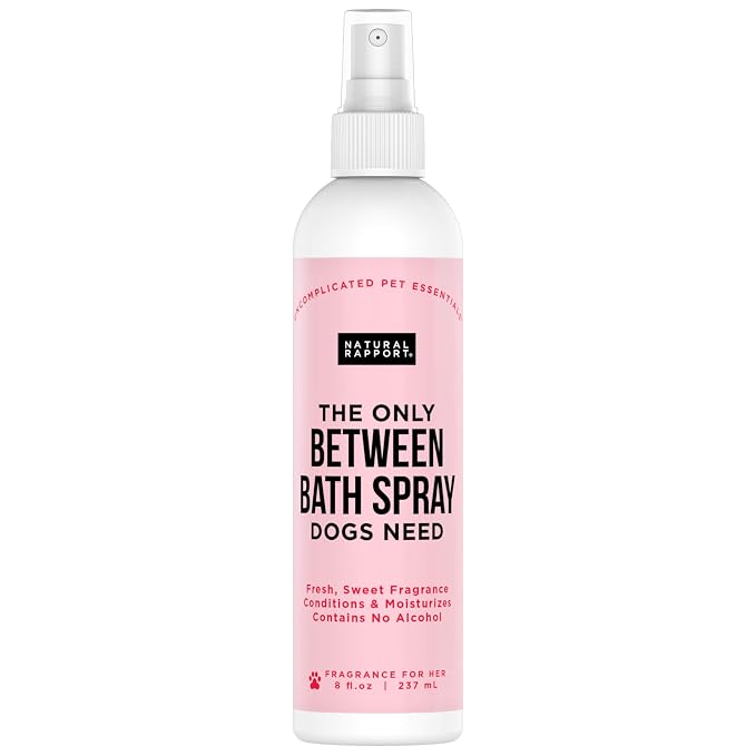 Natural Rapport Dog Deodorant Spray, The Only Between Bath Spray Dogs Need, Natural Cat and Dog Perfume Spray Eliminates Smelly Odours Between Baths (Female)
