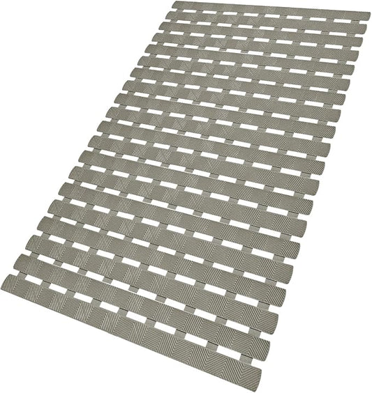 Bathtub Shower Mat, Pet Dog Bathing Non-Slip Mat, Dog Bath mat for tub, Quick Drain Bathtub Mat with Suction Cups & Drain Holes for Bathroom, 27 X 15.7 Inch (Khaki)