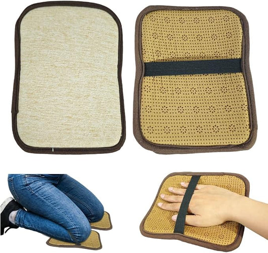 Ouliget Rattan Mat Pad for Knee Elbows Wrist Hand,Knee Pads for Gardening Cleaning Baby Bath Yoga Praying,Comfortable Thicken Kneeling Cushion,2 Pack