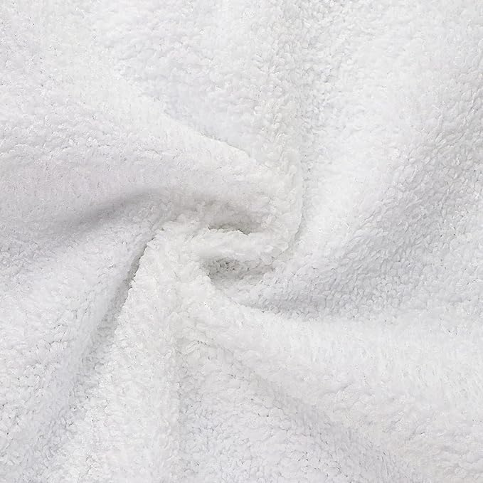 Orighty Washcloths Bulk, 100 Pack Highly Absorbent & Soft Feel Microfiber Face Towels, Multi-Purpose Wash Cloths & Hand Towels for Bathroom, Hotel, Spa, and Gym, 12x12 Inch, White