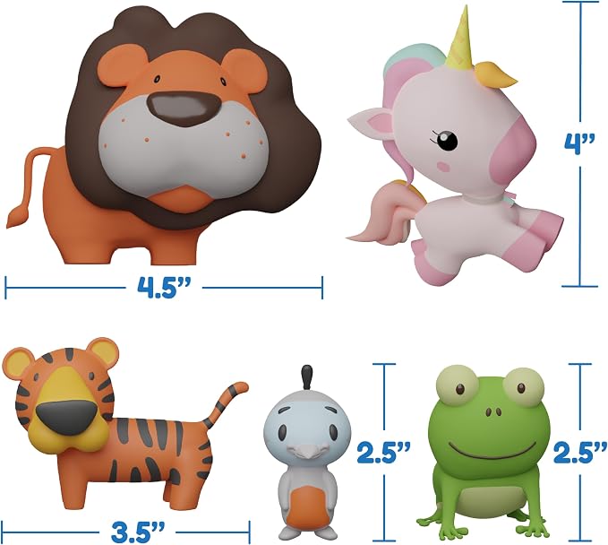 SplashEZ Animal Toy, Mold Free Bath Toys for Toddlers & Kids, No Hole Bath Toy for Bathtub, Pool, Shower for Boys & Girls