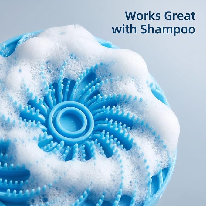 Dog Bath Brush, Dog Shampoo Brush, Double-Sided Silicone Design, Gentle & Soft on Pet Skin, Suitable for Bathing, De-shedding & Massage