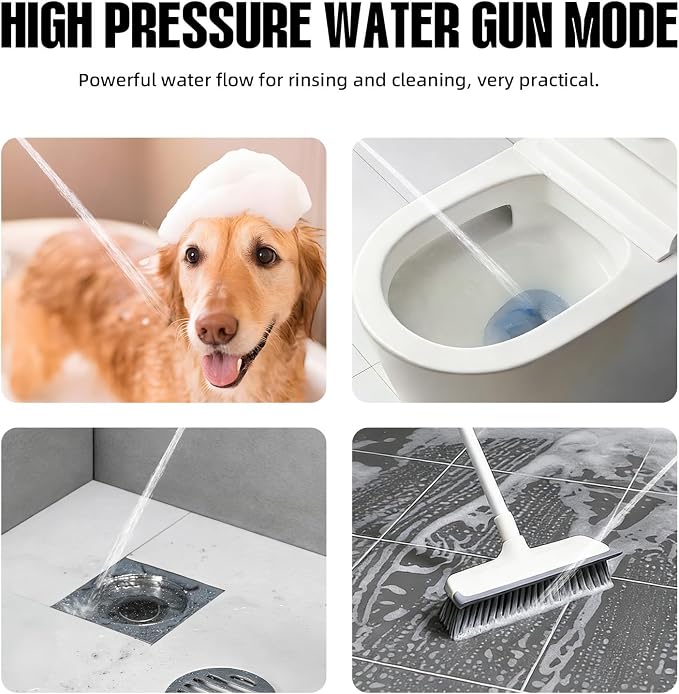 Handheld Filtered Shower Head - High Pressure 4-Spray, 7 Filters, 59" Hose & 2 Brackets, for Hard Water, Pet & Tile, Thick ABS