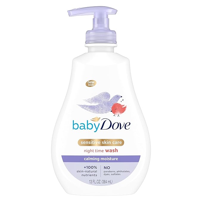Baby Dove Sensitive Skin Care Baby Wash Calming Moisture For a Calming Bath Wash Hypoallergenic & Sensitive Skin Care Baby Lotion For a Soothing Scented Lotion Calming Moisture