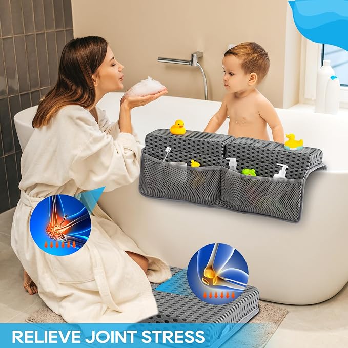 OS OMYSTYLE Baby Bath Kneeler Pad Set, Grey